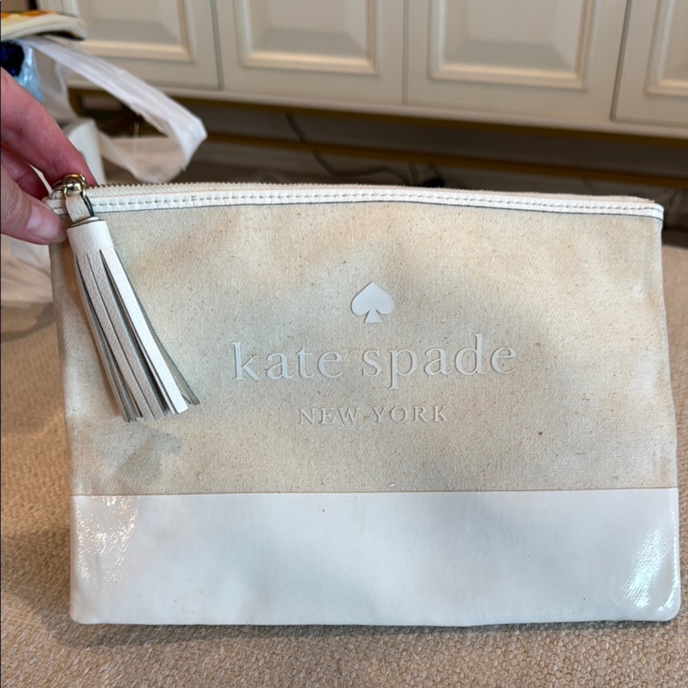 Kate Spade Cream and White Clutch